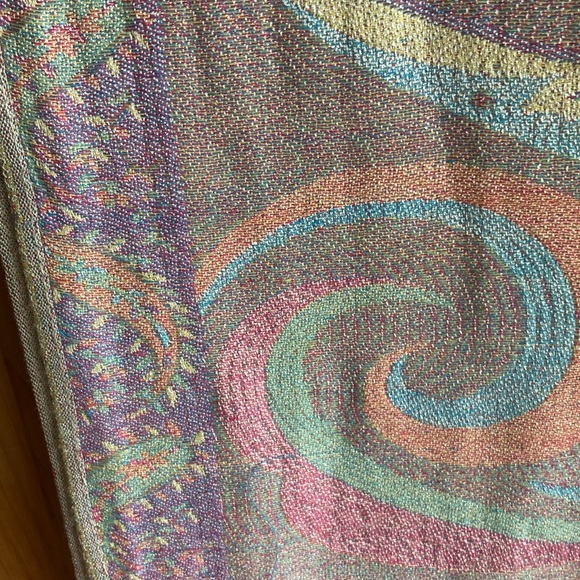 Pastel Paisley Scarf (Pink/Purple) - Picture 3 of 3